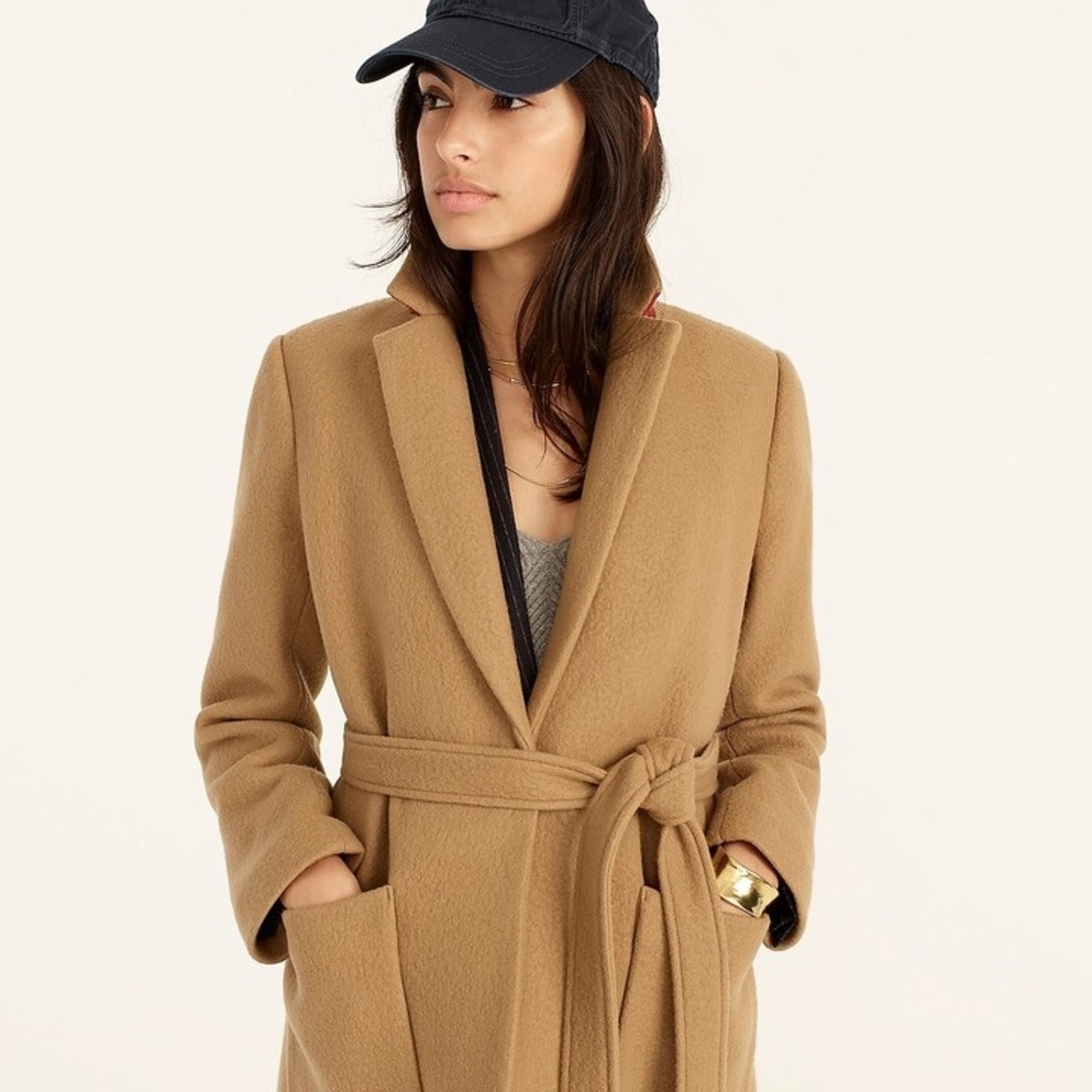 J. Crew Blazer-jacket in Italian fall blanket wool in Camel